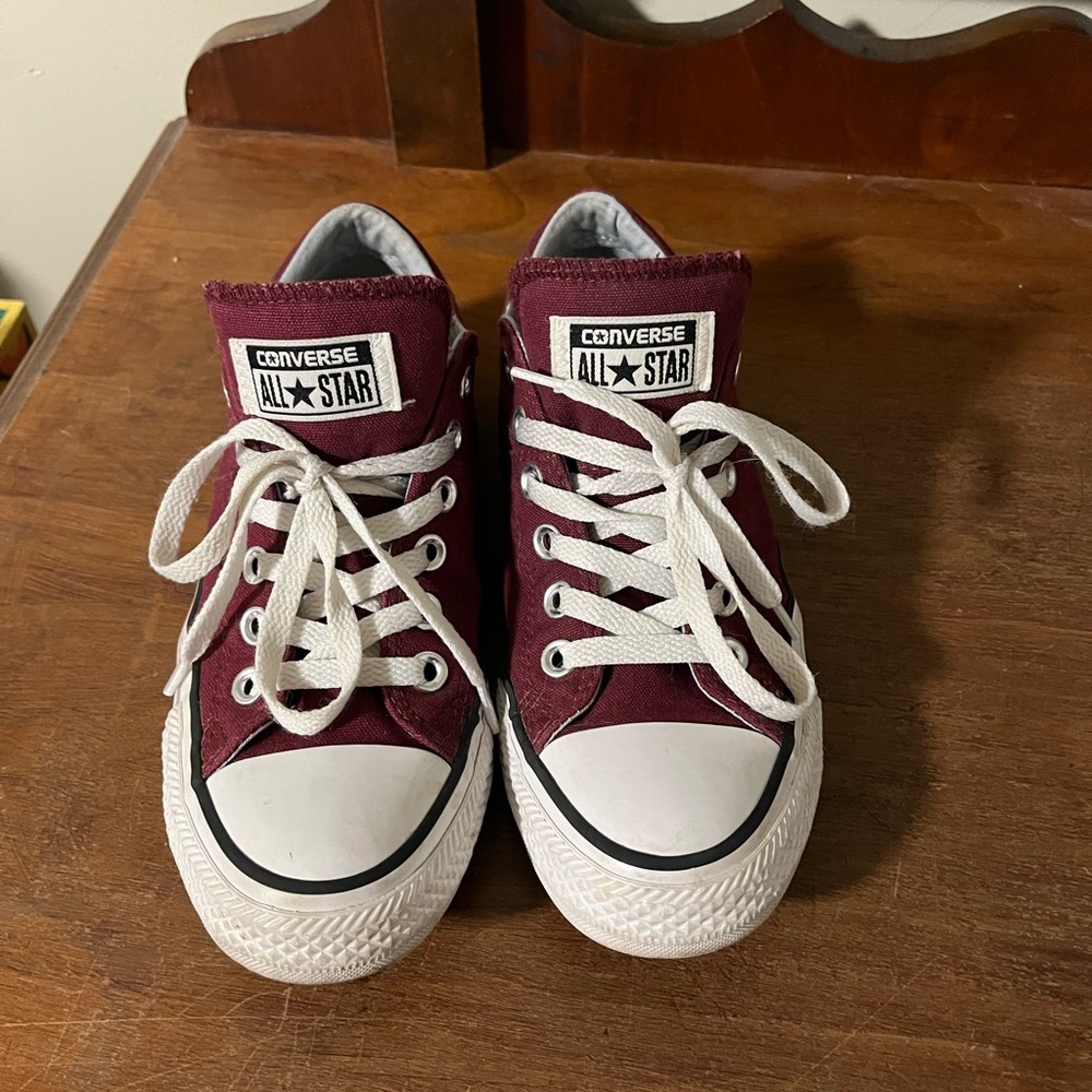 Converse Burgundy All Star Sneakers
